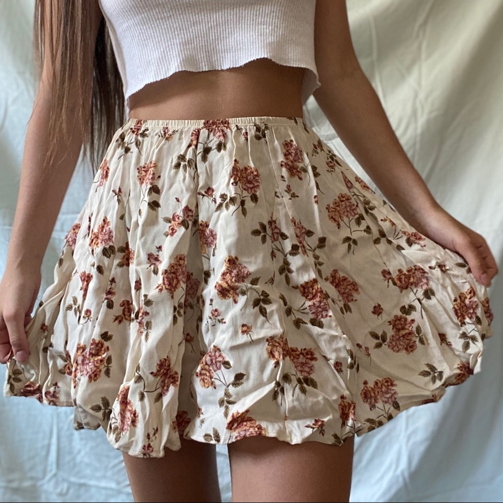 Brandy Melville Floral Skirt